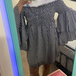 Off the Shoulder Gingham dress